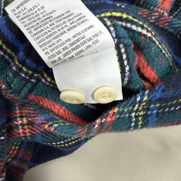 American Eagle Patchwork Button Shirt M Skater Grunge Farmcore Cabincore Rustic - Picture 10 of 13